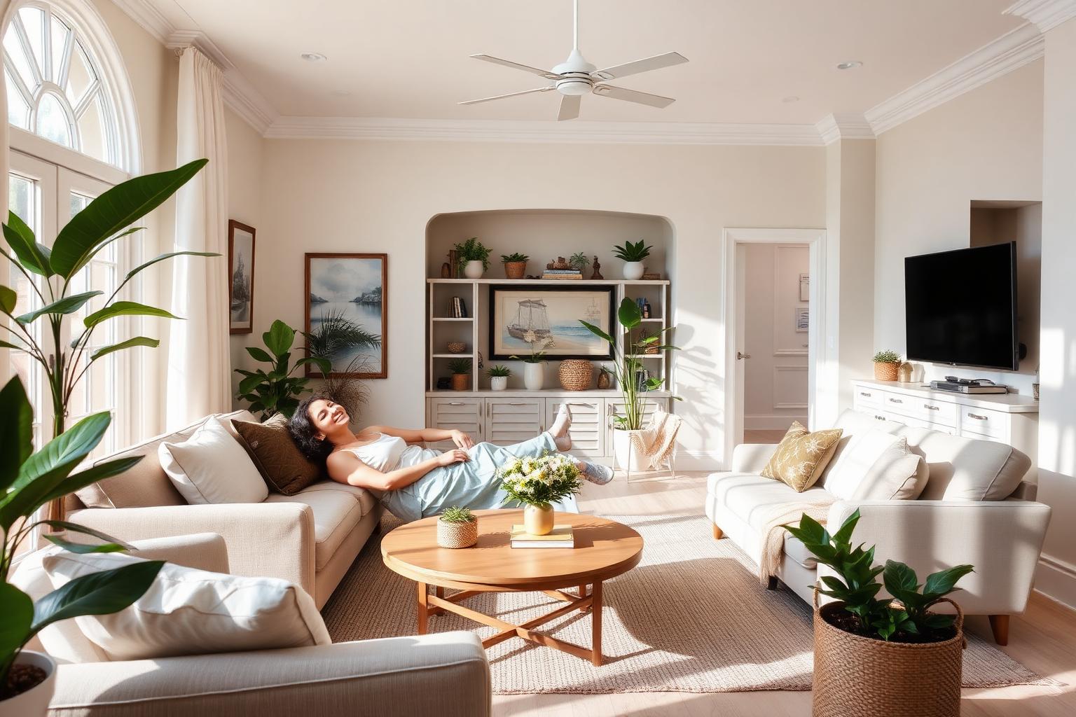 Florida homeowner enjoying a comfortable and well-organized living space designed for everyday comfort and relaxation.